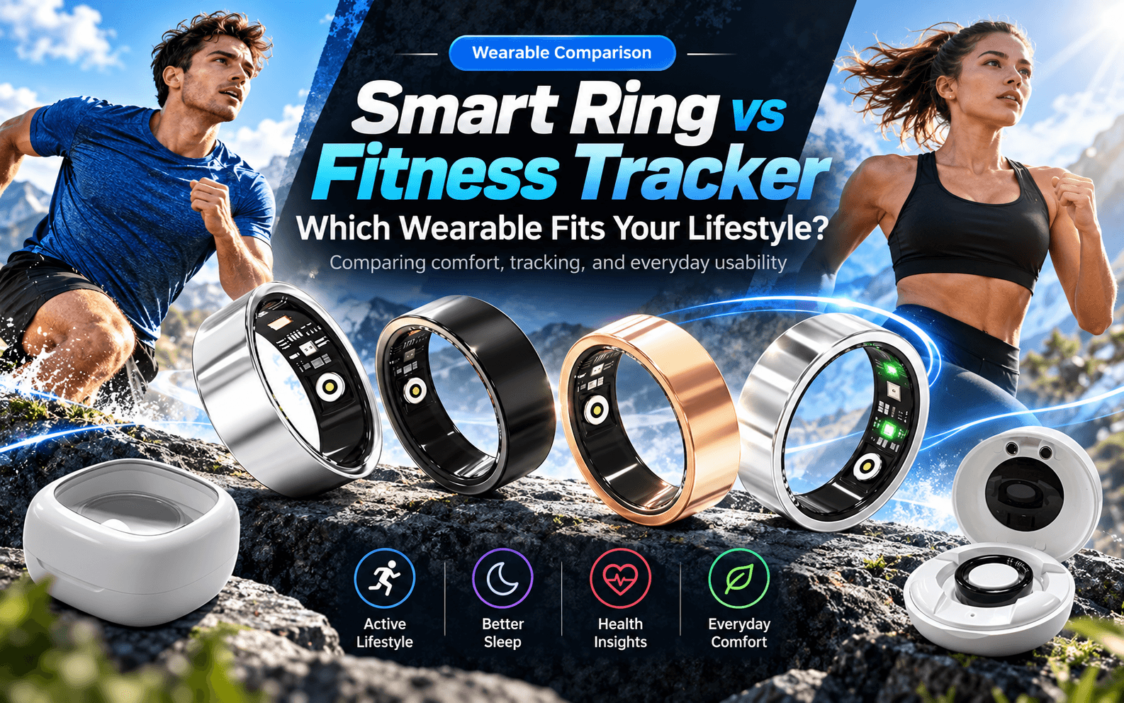 Smart rings and fitness trackers compared for active lifestyles, sleep, health insights, and everyday comfort