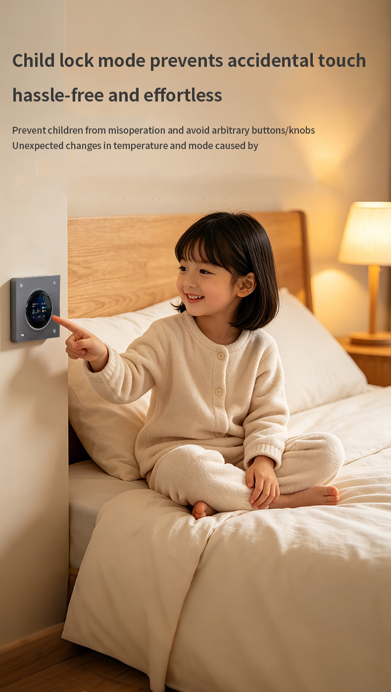 ADM8 Smart WiFi Color Screen Thermostat for Floor Heating & Boiler detail 1