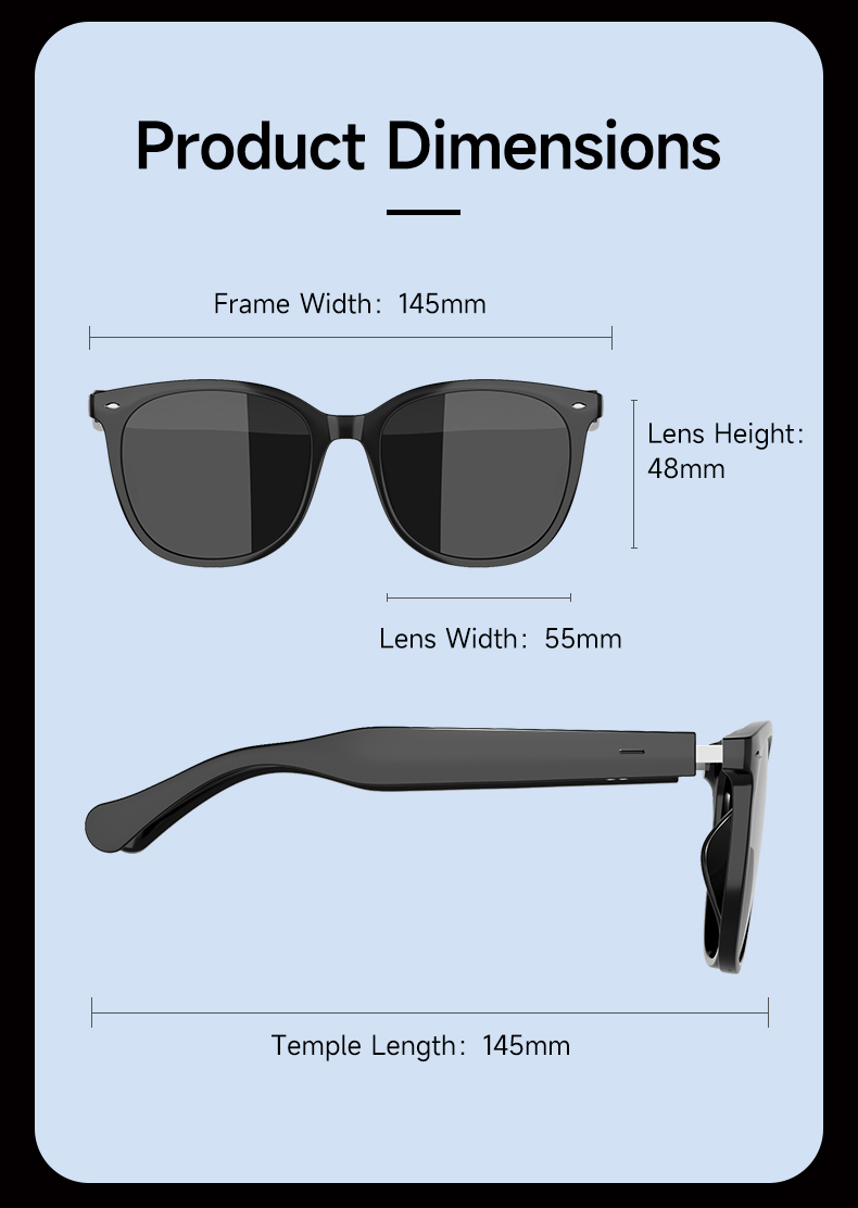AI Smart Audio Glasses Bluetooth Translation H06A detail 5