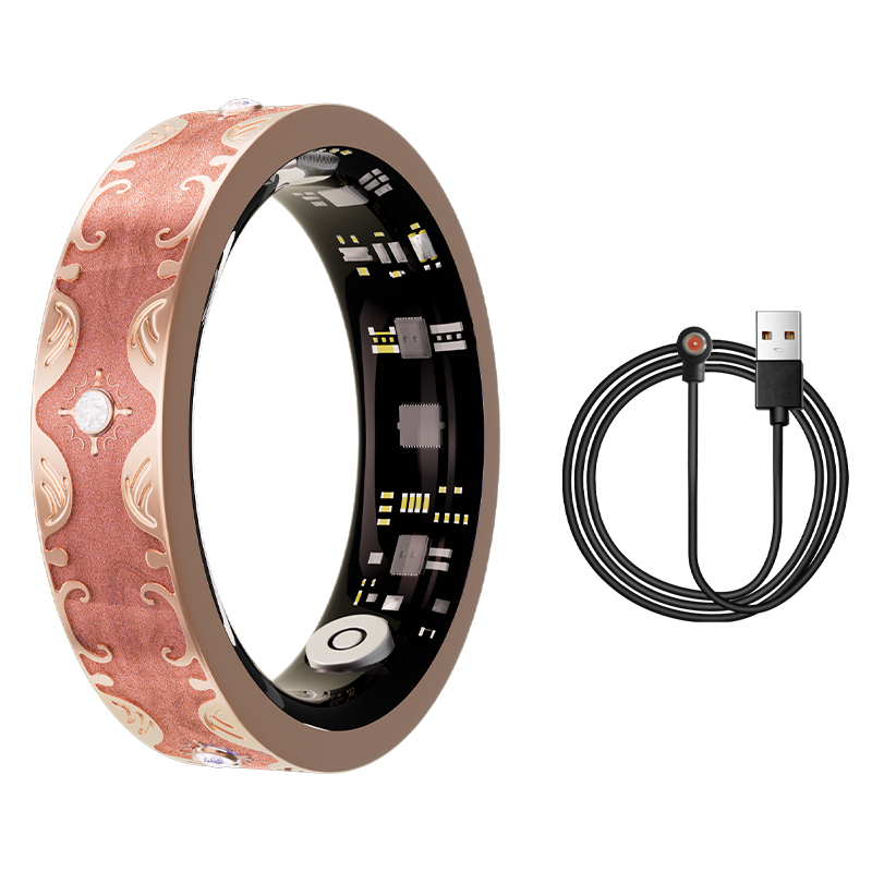 R10 jewelry smart ring — magnetic USB charging cable
