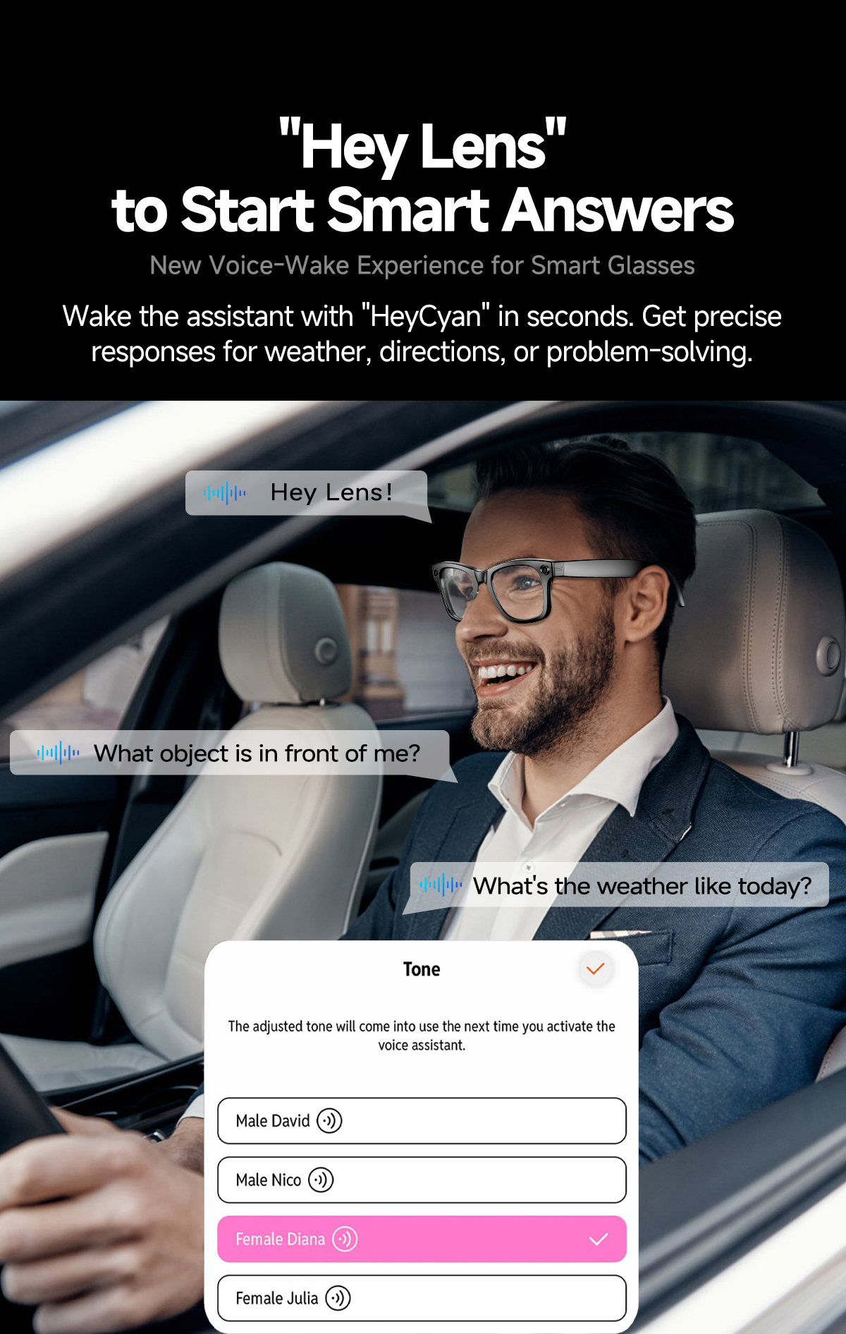 8MP AI Camera Smart Glasses with AI Translation and WiFi S610T detail 10