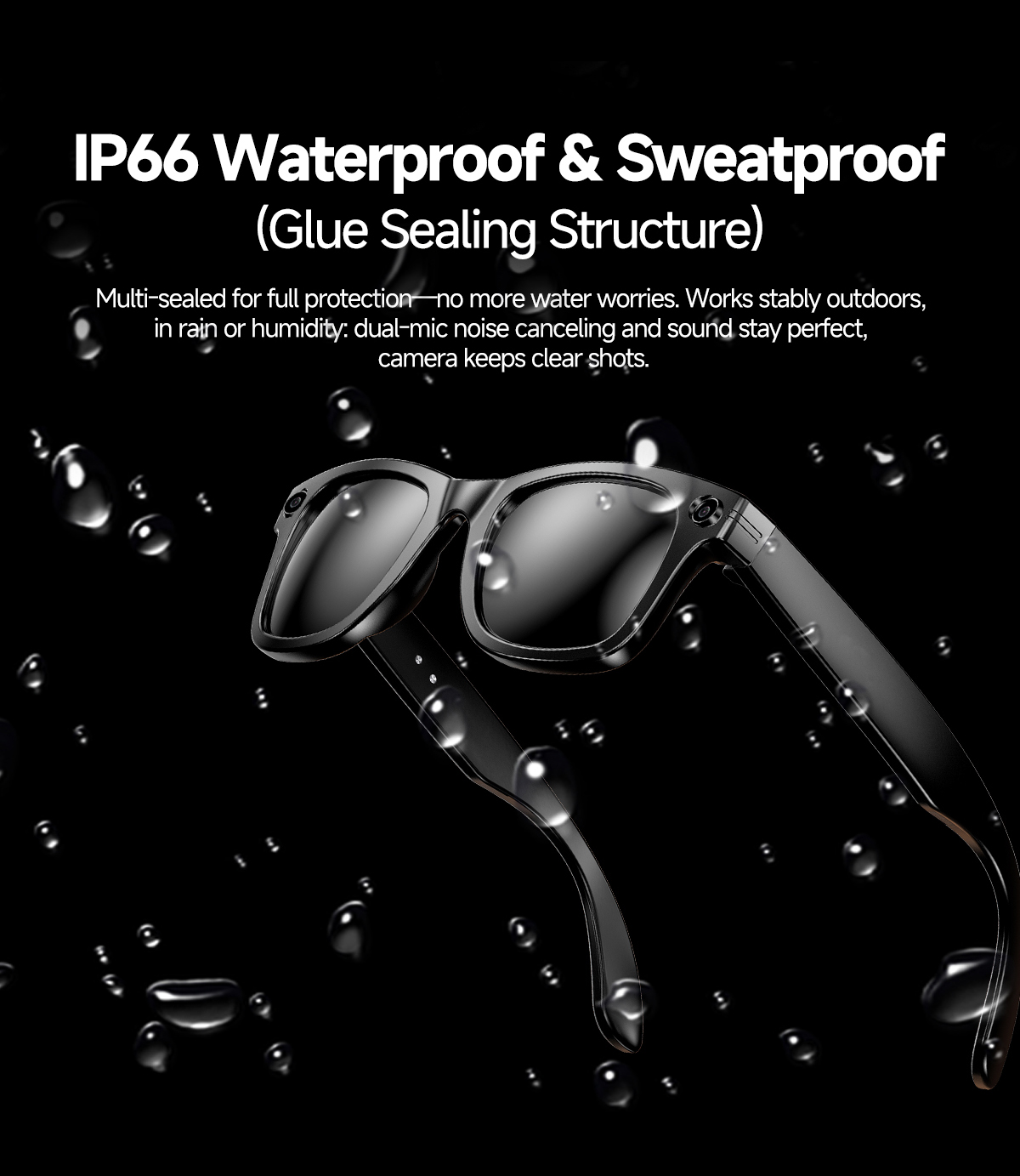 8MP AI Camera Smart Glasses with AI Translation and WiFi S610T detail 13