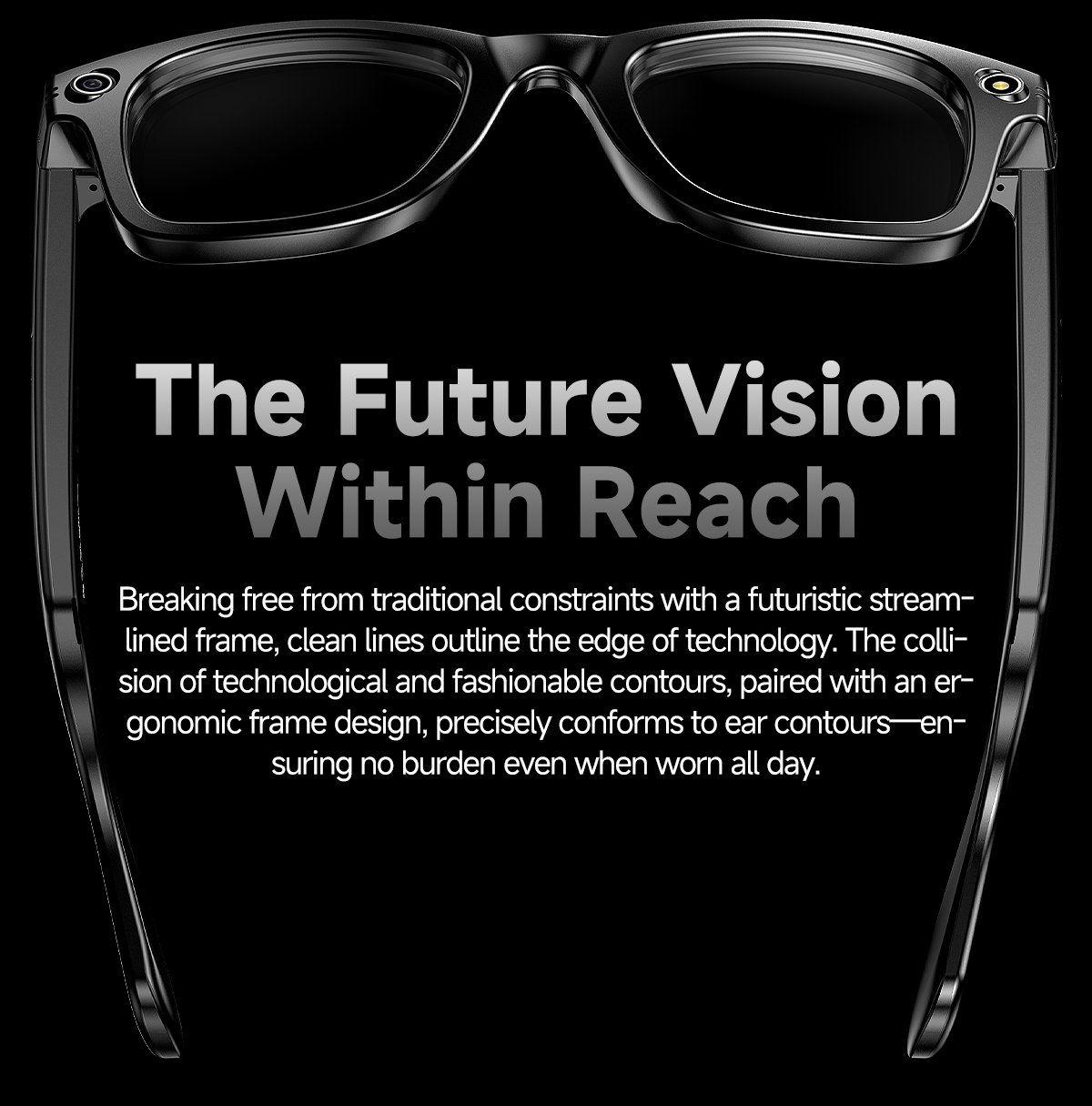 8MP AI Camera Smart Glasses with AI Translation and WiFi S610T detail 3