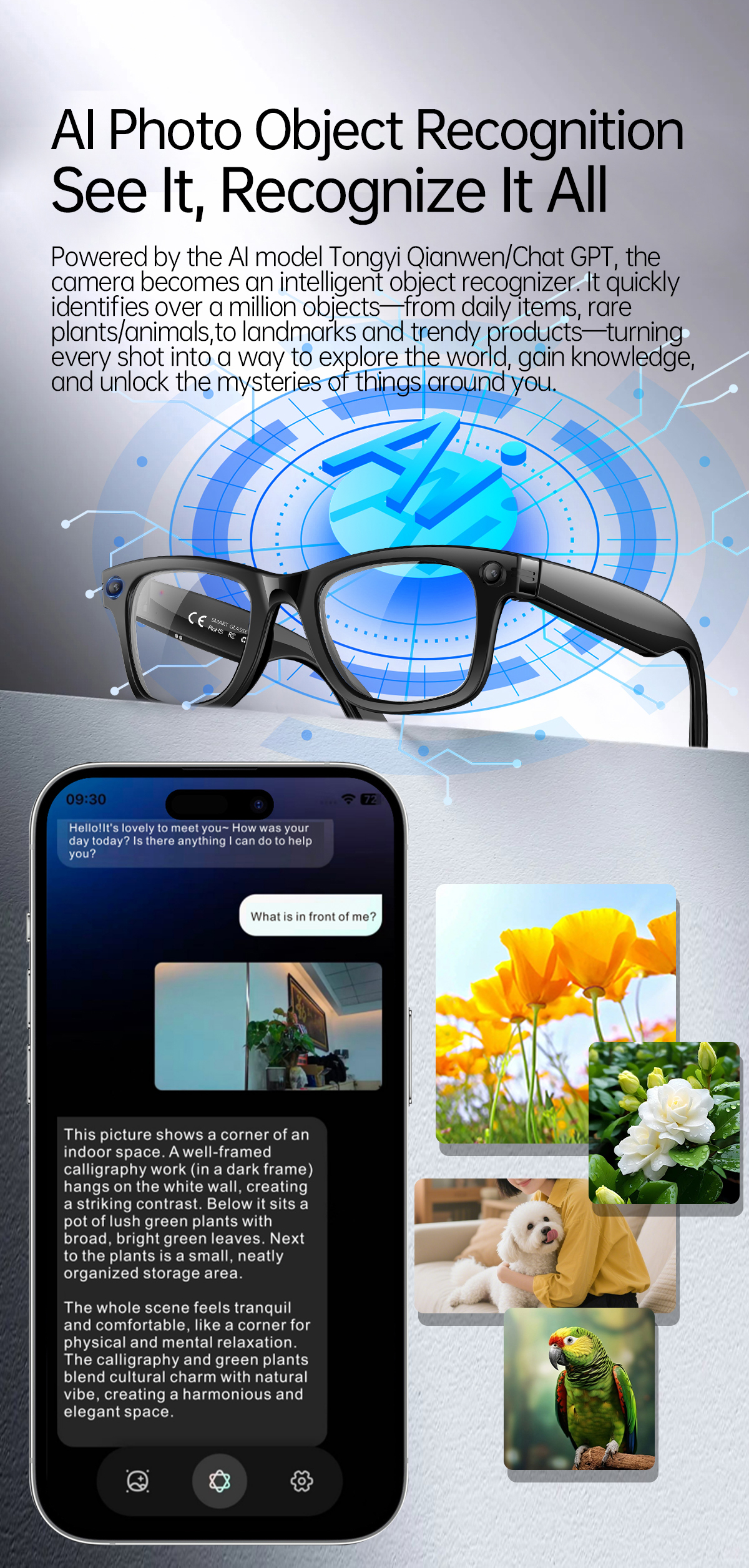 S620Pro 13MP AI Camera Smart Glasses with OIS Optical Stabilization AI Translation Voice Assistant and WiFi Transfer detail 7