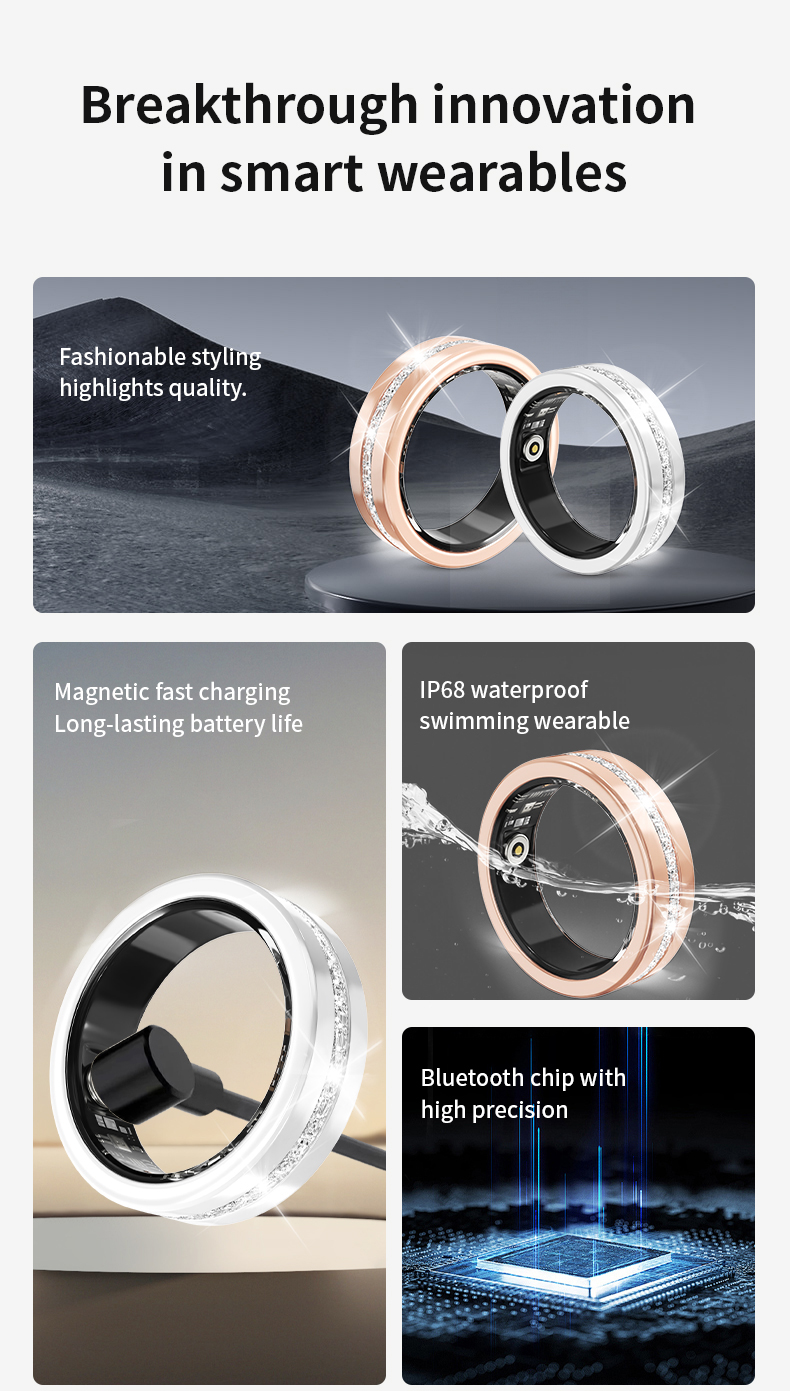 Smart Ring with Health Monitoring Sleep Tracking and Sports Modes detail 2