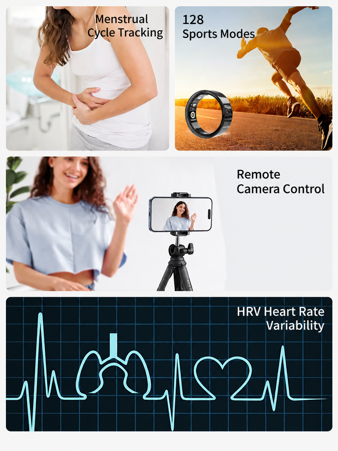 Smart Ring with Health Monitoring Sleep Tracking and Sports Tracking R04 detail 4