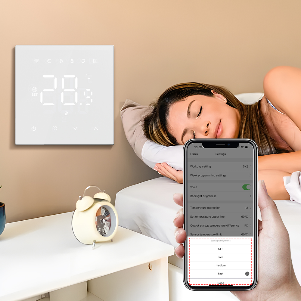 WiFi Smart Thermostat for Electric and Water Heating WT410 detail 3